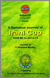 A statistical journey of Irani Cup 1959-60 to 2013-14